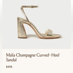 Loeffler Randall Malia 90MM Curved-Heel Sandals champagne gold